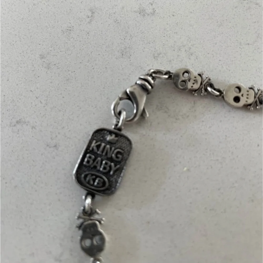 King Baby Silver Skull Bracelet - Picture 2 of 4
